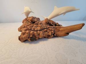 lot 160 image: John Perry White Dolphin Figurine