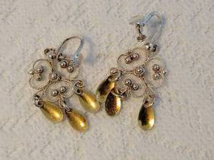 lot 110 image: Vintage Norwegian Solje Earrings  925850S
