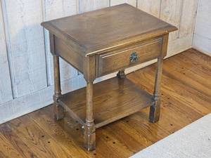 lot 207 image: Single Drawer Primitive American Side Table