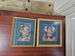 lot 215 image: Randle Spangle Signed & Numbered Juggling Kitten Prints
