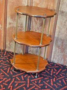 lot 218 image: Vintage English Campaign Side Table