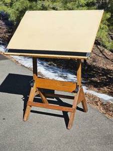 lot 58 image: Arts & Crafts Styled Drafting Table
