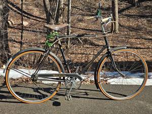 lot 81 image: 1930s 30s Antique Three Speed Raleigh Cruiser