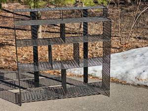 lot 89 image: Industrial Metal Grate Shelving