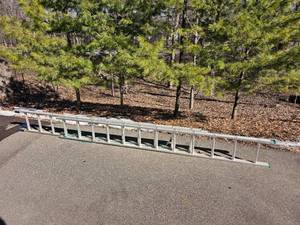 lot 351 image: 24 Foot Aluminum Extension Ladder
