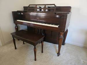 lot 18 image: Haddorf Vertichord Upright Baby Grand Piano