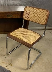 Stunning Vintage Marcel Breuer Styled Caned Side Chair