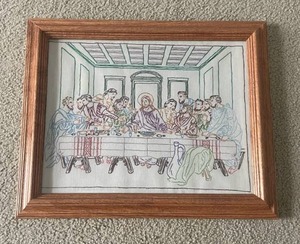 lot 271 image: Fantastic Fine Art Needlepoint - The Last Supper