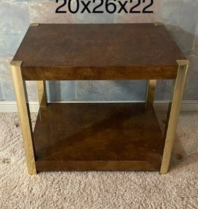 lot 4C image: Vintage Tomlinson Burlwood Finish Accent Table