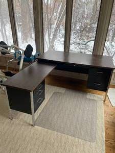 lot 233 image: Retro MCM Home Office Workstation Desk