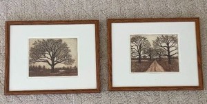 lot 235 image: SIGNED Stunning Fine Art Winter Landscape Print Pair - Sarah Rishel - Tranquility - The Peace You Return To
