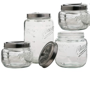 lot 45 image: Mason 4PC Glass Canister Set