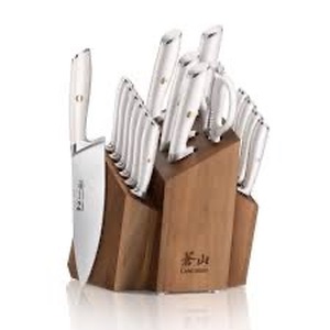 lot 44 image: Cangshan 17-Piece Knife Block Set - White