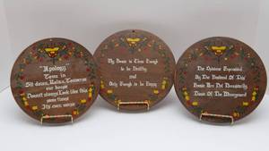lot 42 image: Humorous Wall Hangings - Set of Three