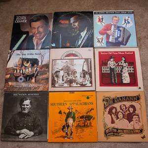 lot 53 image: Lot of 9 Vintage LP Vinyl Records  Various Artists & Genres