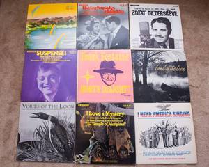 lot 55 image: Lot of 9 Vintage LP Vinyl Records  Various Artists & Genres & Comedy