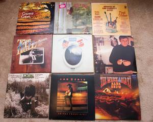 lot 59 image: Lot of 9 Vintage LP Vinyl Records  Various Artists & Genres - Tom T Hall