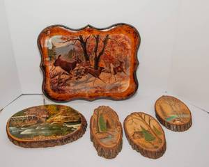lot 91 image: Nature Artwork - Four Pieces