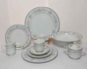 lot 111 image: Dresden Rose by Mikasa  45-Piece Fine China Set (Brand New in Box)