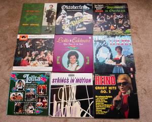 lot 79 image: Lot of 9 Vintage LP Vinyl Records  Various Artists & Genres - German Music