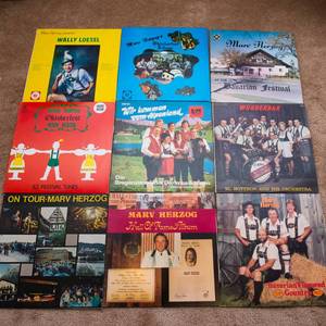 lot 80 image: Lot of 9 Vintage LP Vinyl Records  Various Artists & Genres - German Music