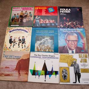 lot 81 image: Lot of 9 Vintage LP Vinyl Records  Various Artists & Genres