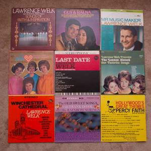 lot 133 image: Lot of 9 Vintage LP Vinyl Records  Various Artists & Genres - Lawrence Welk, Guy & Ralna