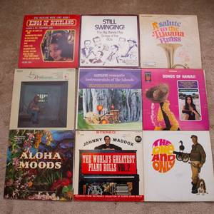 lot 136 image: Lot of 9 Vintage LP Vinyl Records  Various Artists & Genres - Wes Harrison SIGNED, Kings Of Dixieland