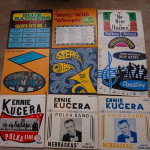 lot 151 image: Lot of 9 Vintage LP Vinyl Records  Various Artists & Genres - Ernie Kucera, Whoopee John