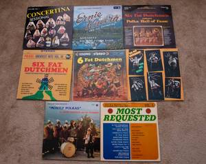 lot 169 image: Lot of 8 Vintage LP Vinyl Records  Various Artists & Genres - Six Fat Dutchmen, Ernie Kucera