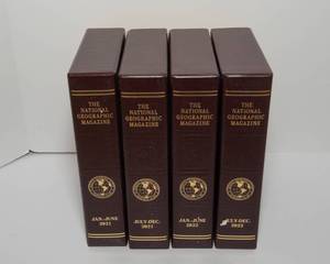 lot 141 image: National Geographic Magazines  Complete 2021 & 2022 Sets with Fancy Cases