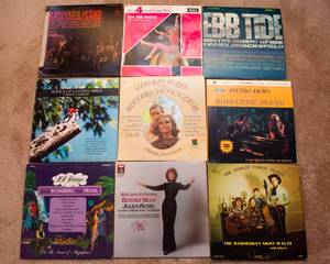 lot 192 image: Lot of 9 Vintage LP Vinyl Records  Various Artists & Genres - Frank Chacksfield, The Fiddlin Perch Family