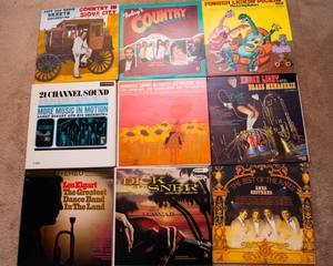 lot 212 image: Lot of 9 Vintage LP Vinyl Records  Various Artists & Genres - Dick Kesner, Les Elgart, Ames Brothers