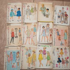 lot 264 image: 12 Different 1960s Sewing Patterns  Retro & Unique