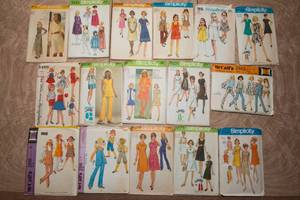 lot 275 image: 15 Different 1970s Sewing Patterns  Vintage and Retro Designs