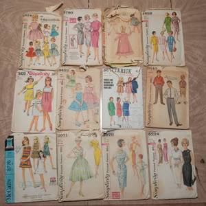 lot 261 image: 12 Different 1950s Sewing Patterns  Fun & Unique
