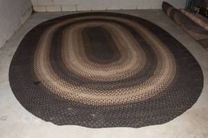 lot 283 image: Braided Rug  108 x 136 Oval