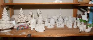 Shelf of Greenware - Ready for Crafting