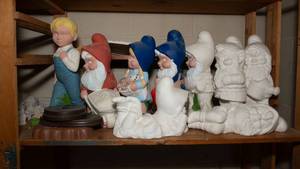 lot 273 image: Bisque Ware Gnomes  Some Partially Painted