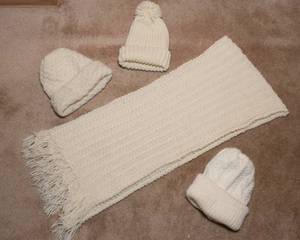 lot 297 image: Knit Hats and Scarves