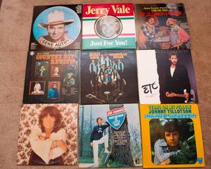lot 344 image: Lot of 9 Vintage LP Vinyl Records  Various Artists & Genres - Gene Autry, Linda Ronstadt