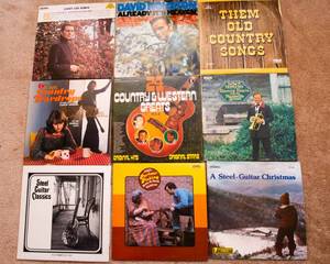 lot 345 image: Lot of 9 Vintage LP Vinyl Records  Various Artists & Genres - David Houston, Jerry Lee Lewis