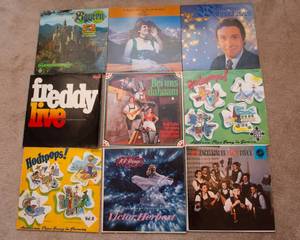 lot 367 image: Lot of 9 Vintage LP Vinyl Records  Various Artists & Genres - Mainly German