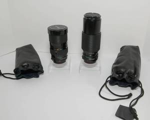 lot 225A image: Two Vintage Canon Camera Lenses and Cases