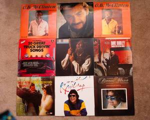 lot 458 image: Lot of 9 Vintage LP Vinyl Records  Various Artists & Genres - O.B. McClinton, Ronnie Milsap