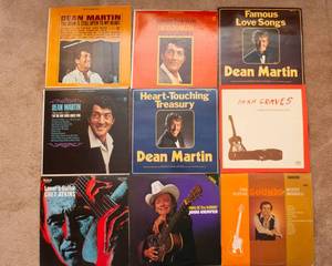 lot 476 image: Lot of 9 Vintage LP Vinyl Records  Various Artists & Genres - Dean Martin, Chet Atkins, Josh Graves