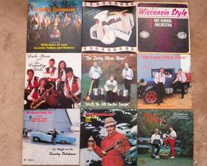 lot 479 image: Lot of 9 Vintage LP Vinyl Records  Various Artists & Genres - Mainly Polka