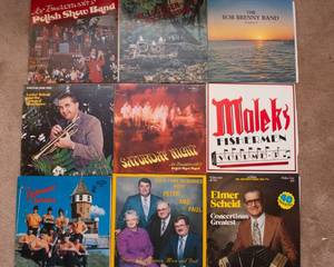 lot 480 image: Lot of 9 Vintage LP Vinyl Records  Various Artists & Genres - Elmer Scheid