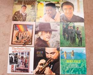 lot 486 image: Lot of 9 Vintage LP Vinyl Records  Various Artists & Genres - Jim Nabors, Charlie Rich, The Statler Brothers