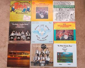 lot 492 image: Lot of 9 Vintage LP Vinyl Records - Various Artists and Genres - Mostly Polkas
